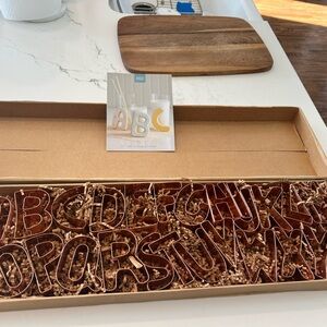 Martha Stewart copper vintage Alphabet Cookie Cutter Set never used original box